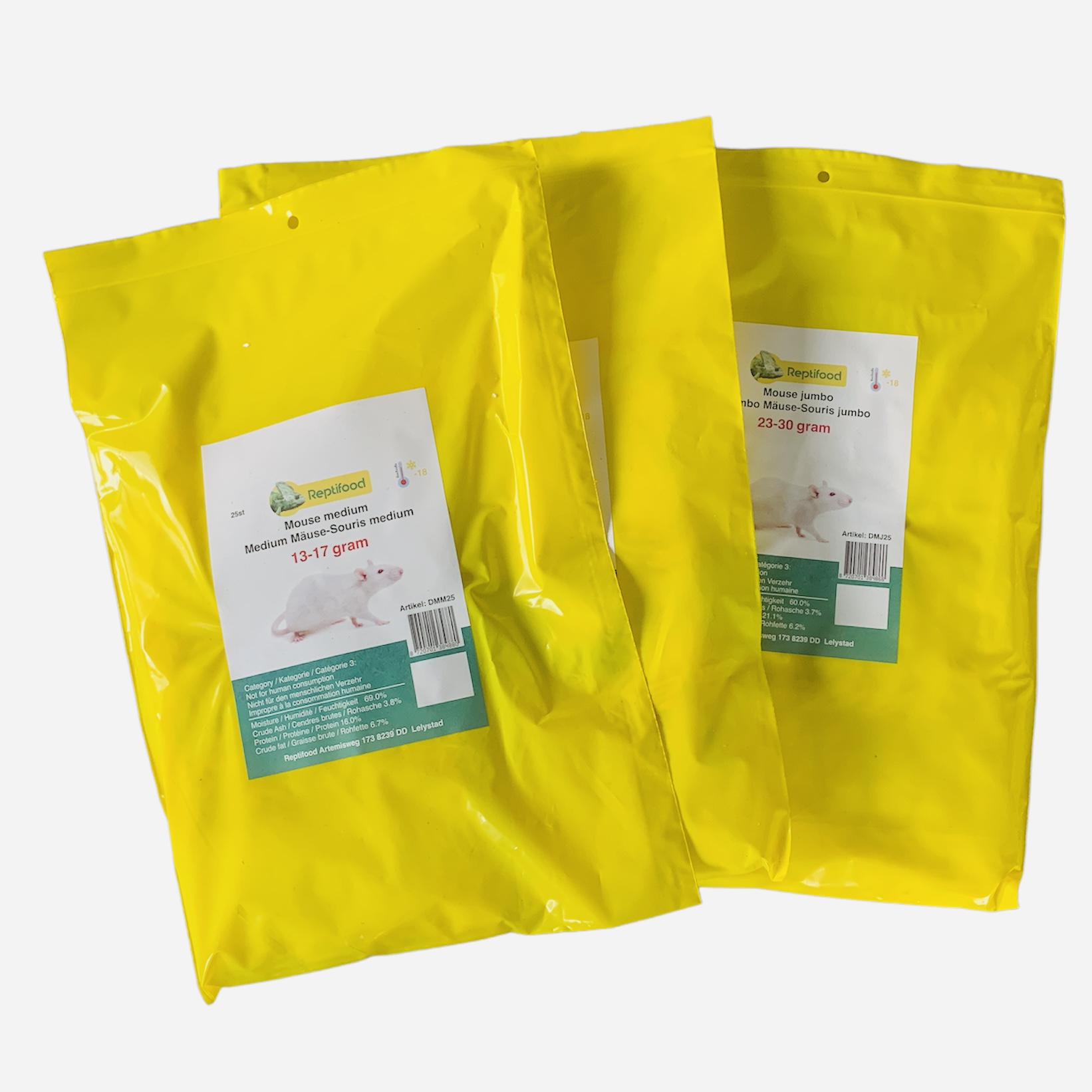 Nourriture congelée pour reptiles